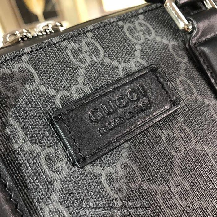 GUCCI 古馳男包 新款 474135 GG Supreme高級人造帆布 Gucci男手提包 Gucci公事包 克色